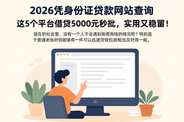 2026凭身份证贷款网站查询:这5个平台借款5000元秒批,实用又稳妥!