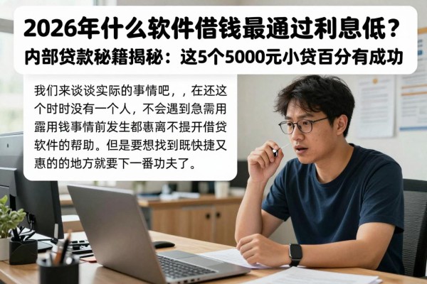 2026年什么软件借钱最快通过利息低?内部贷款秘籍揭秘:这5个5000元小贷百分百成功!