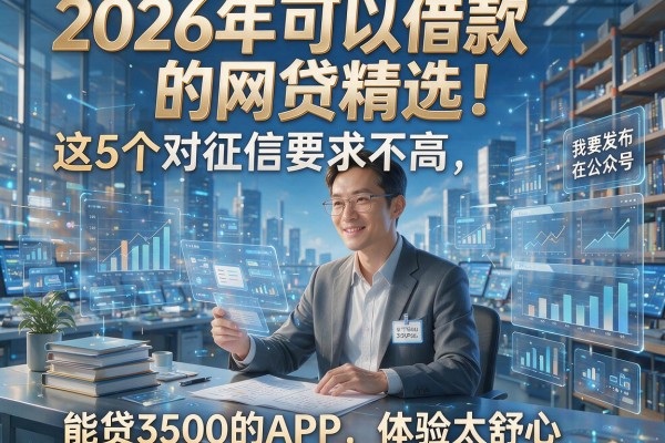 2026年可以借款的网贷精选!这5个对征信要求不高、能贷3500的APP,体验太舒心