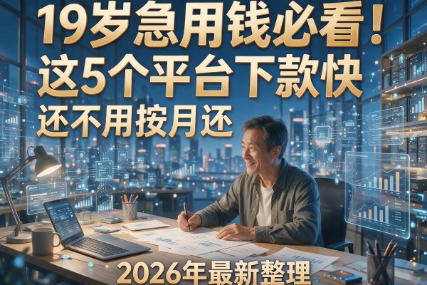 19岁急用钱必看!这5个平台下款快还不用按月还,2026年最新整理