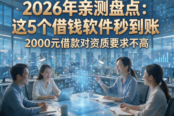 2026年亲测盘点：这5个借钱软件秒到账，2000元借款对资质要求不高！