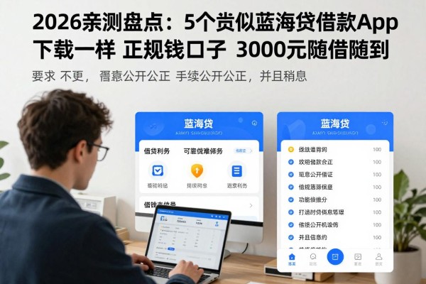 2026亲测盘点：5个类似蓝海贷借款app下载一样正规的借钱口子，要求不高，3000元随借随到
