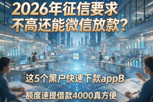 2026年征信要求不高还能微信放款?这5个黑户快速下款appB,额度速提借款4000真方便
