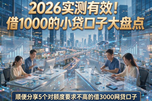 2026实测有效!借1000的小贷口子大盘点,顺便分享5个对额度要求不高的借3000网贷口子