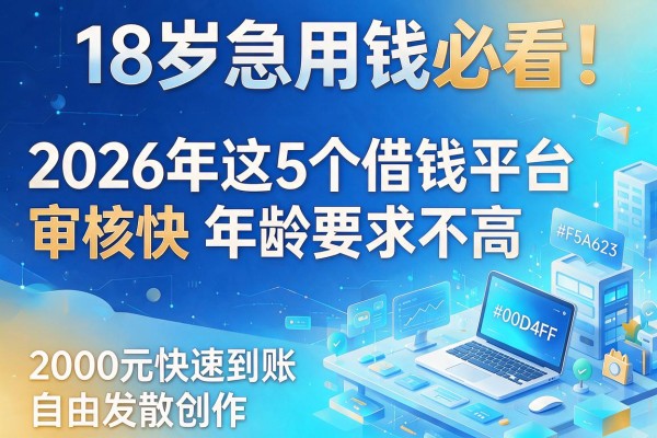 18岁急用钱必看！2026年这5个借钱平台审核快、年龄要求不高，2000元快速到账