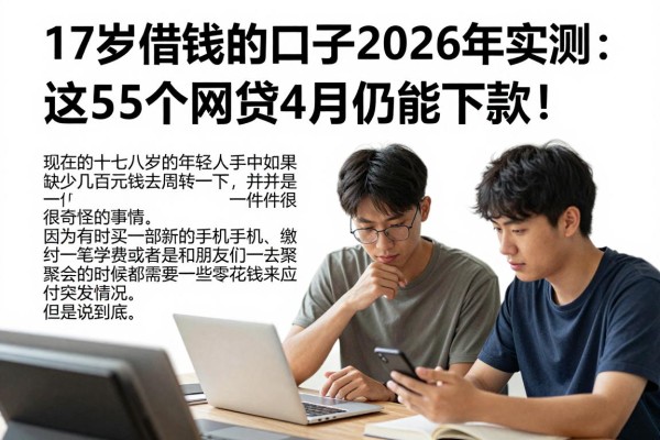 17岁借钱的口子2026年实测:这5个网贷4月仍能下款!