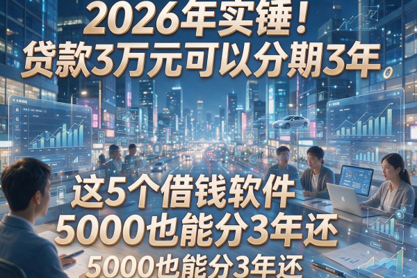 2026年实锤!贷款3万元可以分期3年,这5个借钱软件5000也能分3年还
