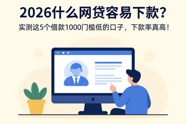 2026什么网贷容易下款?实测这5个借款1000门槛低的口子,下款率真高!