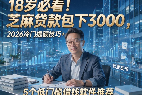 18岁必看！芝麻贷款包下3000，2026冷门提额技巧+5个低门槛借钱软件推荐