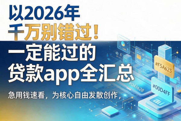 2026年千万别错过!一定能过的贷款app全汇总,急用钱速看