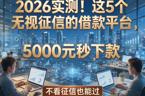 2026实测!这5个无视征信的借款平台,5000元秒下款,不看征信也能过