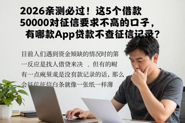 2026亲测必过！这5个借款50000对征信要求不高的口子，有哪款app贷款不查征信记录？