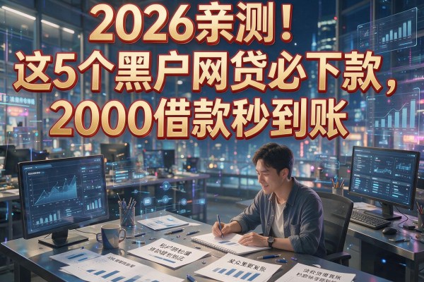 2026亲测!这5个黑户网贷必下款,2000借款秒到账!