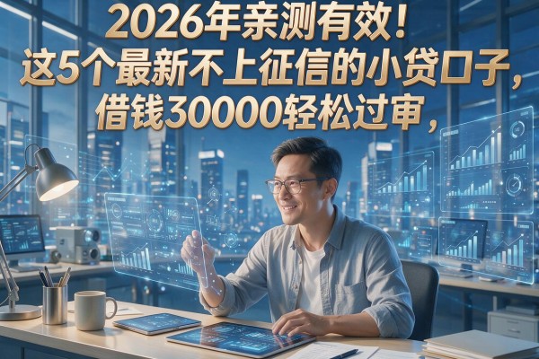 2026年亲测有效!这5个最新不上征信的小贷口子,借钱30000轻松过审