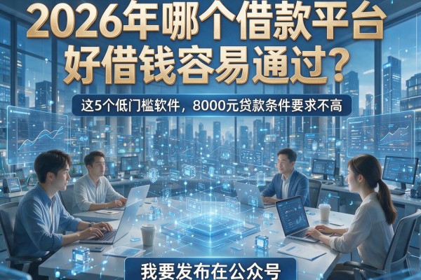 2026年哪个借款平台好借钱容易通过?这5个低门槛软件,8000元贷款条件要求不高!
