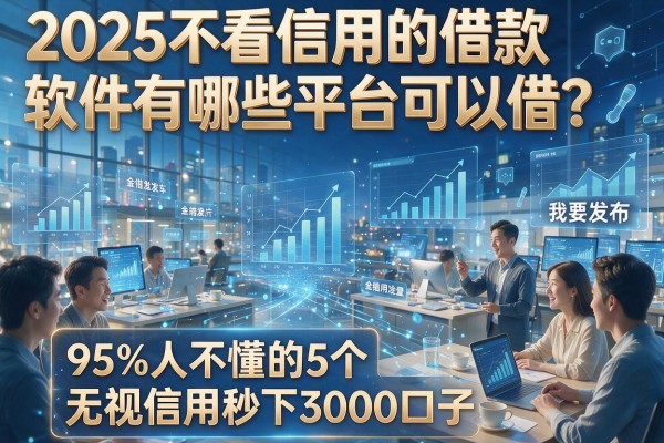 2025不看信用的借款软件有哪些平台可以借?95%人不懂的5个无视信用秒下3000口子