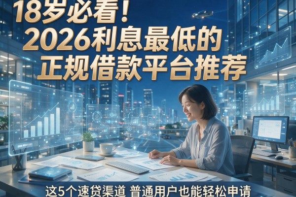 18岁必看！2026利息最低的正规借款平台推荐，这5个速贷渠道普通用户也能轻松申请