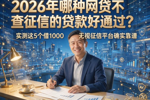 2026年哪种网贷不查征信的贷款好通过？实测这5个借1000无视征信平台确实靠谱