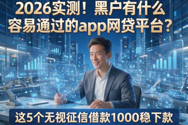 2026实测!黑户有什么容易通过的app网贷平台?这5个无视征信借款1000稳下款