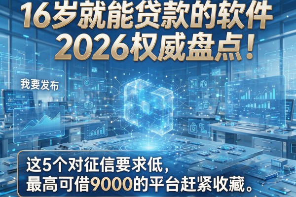 16岁就能贷款的软件2026权威盘点！这5个对征信要求低、最高可借9000的平台赶紧收藏
