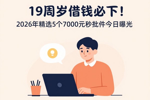 19周岁借钱必下!2026年精选5个7000元秒批软件今日曝光