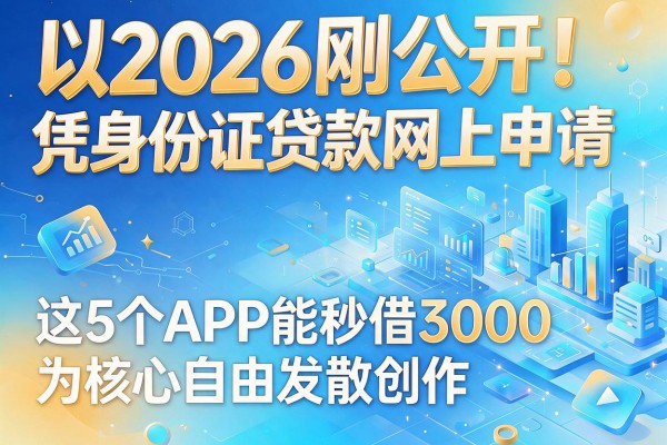 2026刚公开!凭身份证贷款网上申请,这5个APP能秒借3000