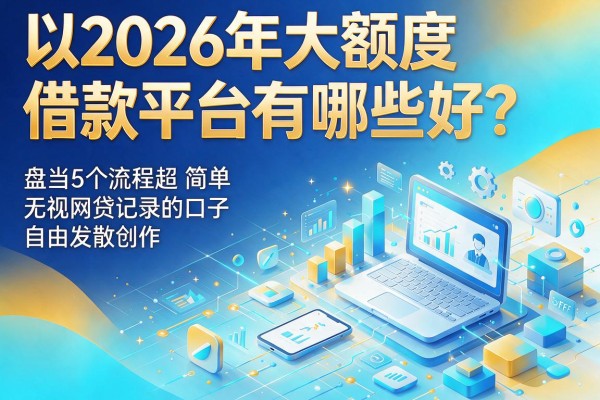 2026年大额度借款平台有哪些好?盘点5个流程超简单、无视网贷记录的口子