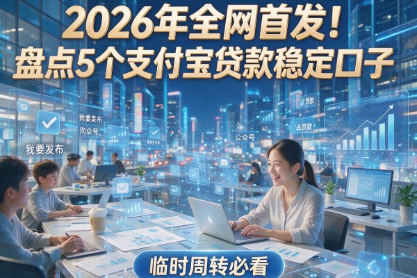 2026年全网首发!盘点5个支付宝贷款稳定口子,临时周转必看