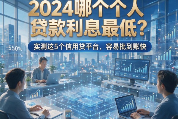 2024哪个个人贷款利息最低?实测这5个信用贷平台,容易批到账快!