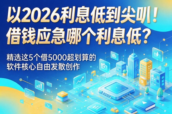 2026利息低到尖叫!借钱应急哪个利息低?精选这5个借5000超划算的软件