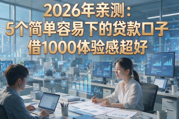 2026年亲测：5个简单容易下的贷款口子，借1000体验感超好！