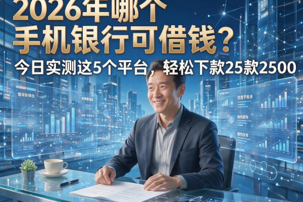2026年哪个手机银行可借钱？今日实测这5个平台，轻松下款2500！