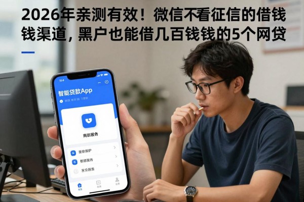 2026年亲测有效！微信不看征信的借钱渠道，黑户也能借几百块钱的5个网贷