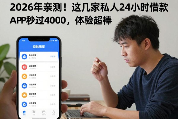 2026年亲测!这几家私人24小时借款APP秒过4000,体验超棒