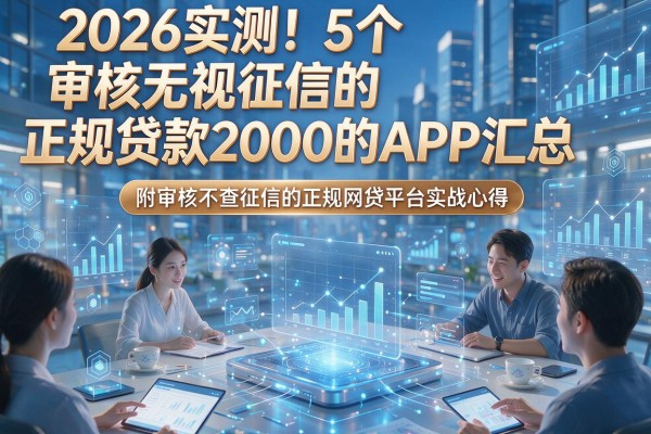 2026实测!5个审核无视征信的正规贷款2000的APP汇总,附审核不查征信的正规网贷平台实战心得