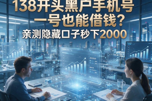 138开头黑户手机号也能借钱?亲测隐藏口子秒下2000!