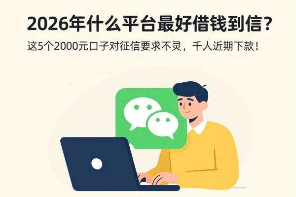 2026年什么平台最好借钱到微信?这5个2000元口子对征信要求不高,千人近期下款!