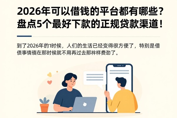 2026年可以借钱的平台都有哪些?盘点5个最好下款的正规贷款渠道!