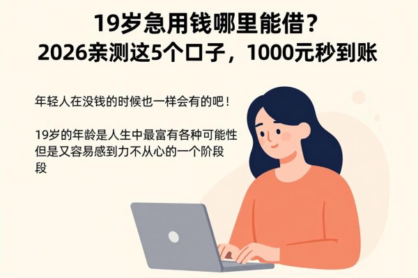 19岁急用钱哪里能借？2026亲测这5个口子，1000元秒到账！