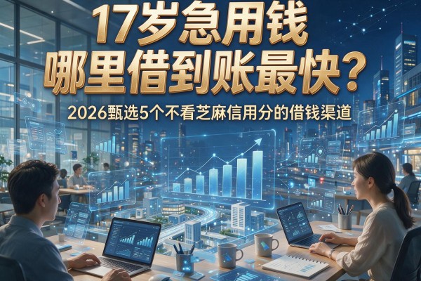 17岁急用钱哪里借到账最快？2026甄选5个不看芝麻信用分的借钱渠道
