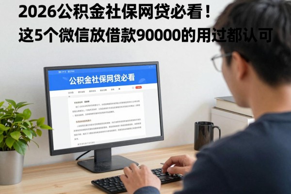 2026公积金社保网贷必看！这5个微信放款借款9000的APP用过都认可