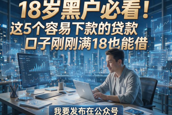 18岁黑户必看!这5个容易下款的贷款口子刚刚满18也能借