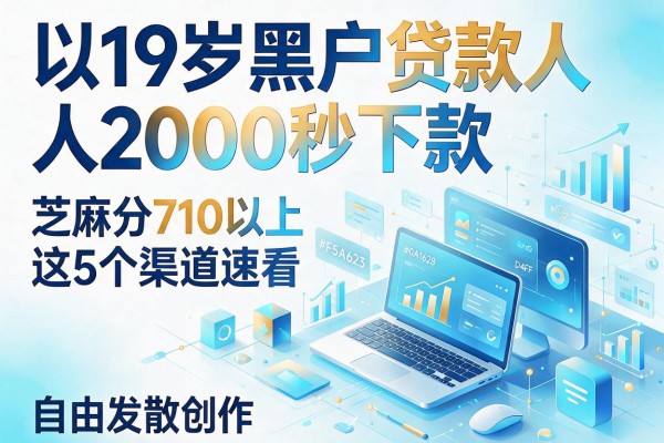 19岁黑户贷款人人2000秒下款,芝麻分710以上这5个渠道速看