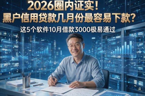 2026圈内证实!黑户信用贷款几月份最容易下款?这5个软件10月借款3000极易通过