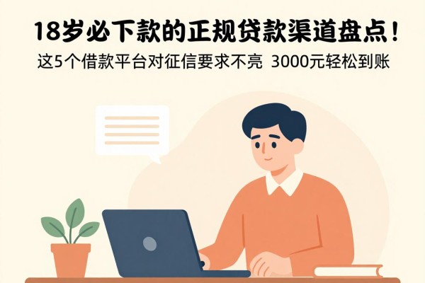 18岁必下款的正规贷款渠道盘点！这5个借款平台对征信要求不高，3000元轻松到账