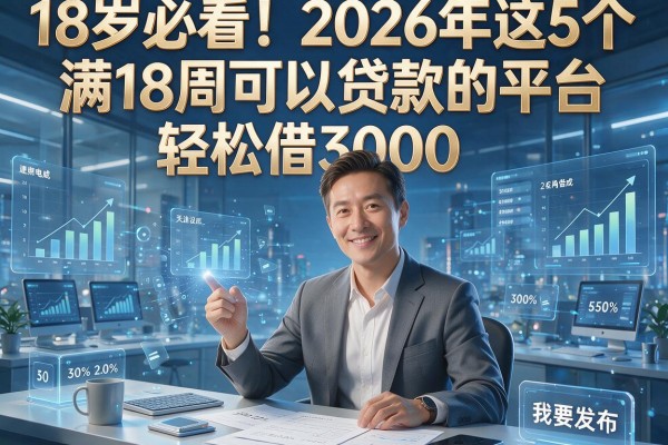 18岁必看！2026年这5个满18周可以贷款的平台，轻松借3000