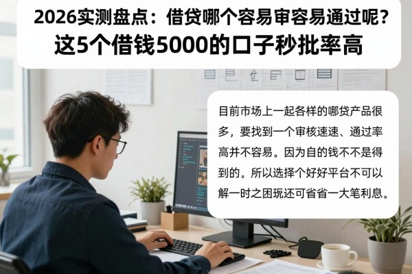 2026实测盘点:借贷哪个容易审核容易通过呢?这5个借钱5000的口子秒批率高