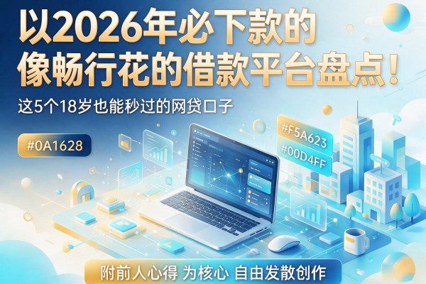 2026年必下款的像畅行花的借款平台盘点！这5个18岁也能秒过的网贷口子，附前人心得