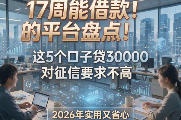 17周能借款的平台盘点!这5个口子贷3000对征信要求不高,2026年实用又省心