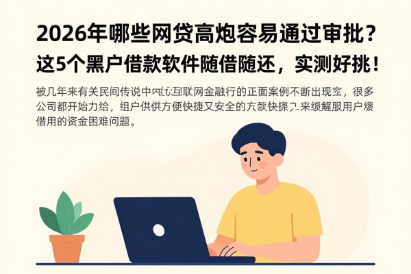 2026年哪些网贷高炮容易通过审批？这5个黑户借款软件随借随还，实测好挑！